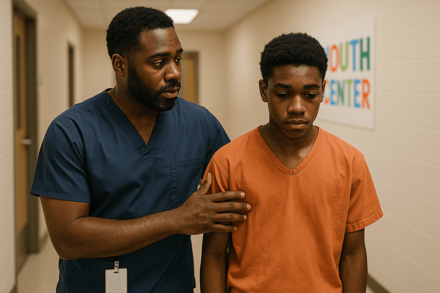 Photo of a mentor guiding a young person with hope and care